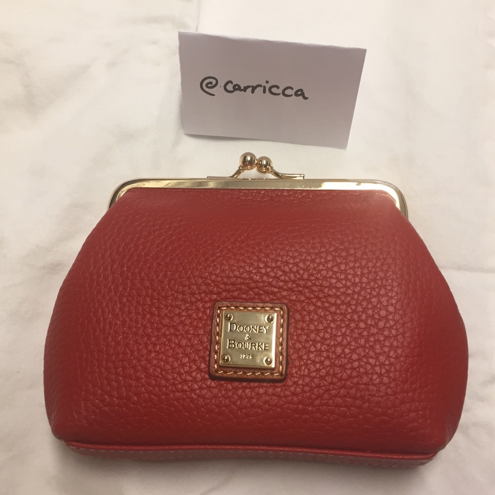 Dooney & Bourke Pebble Grain Large Frame Purse RED